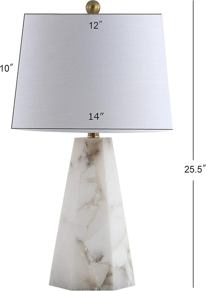 Xio Table Lamp Alabaster Metal 25.5", Natural/Brass Gold