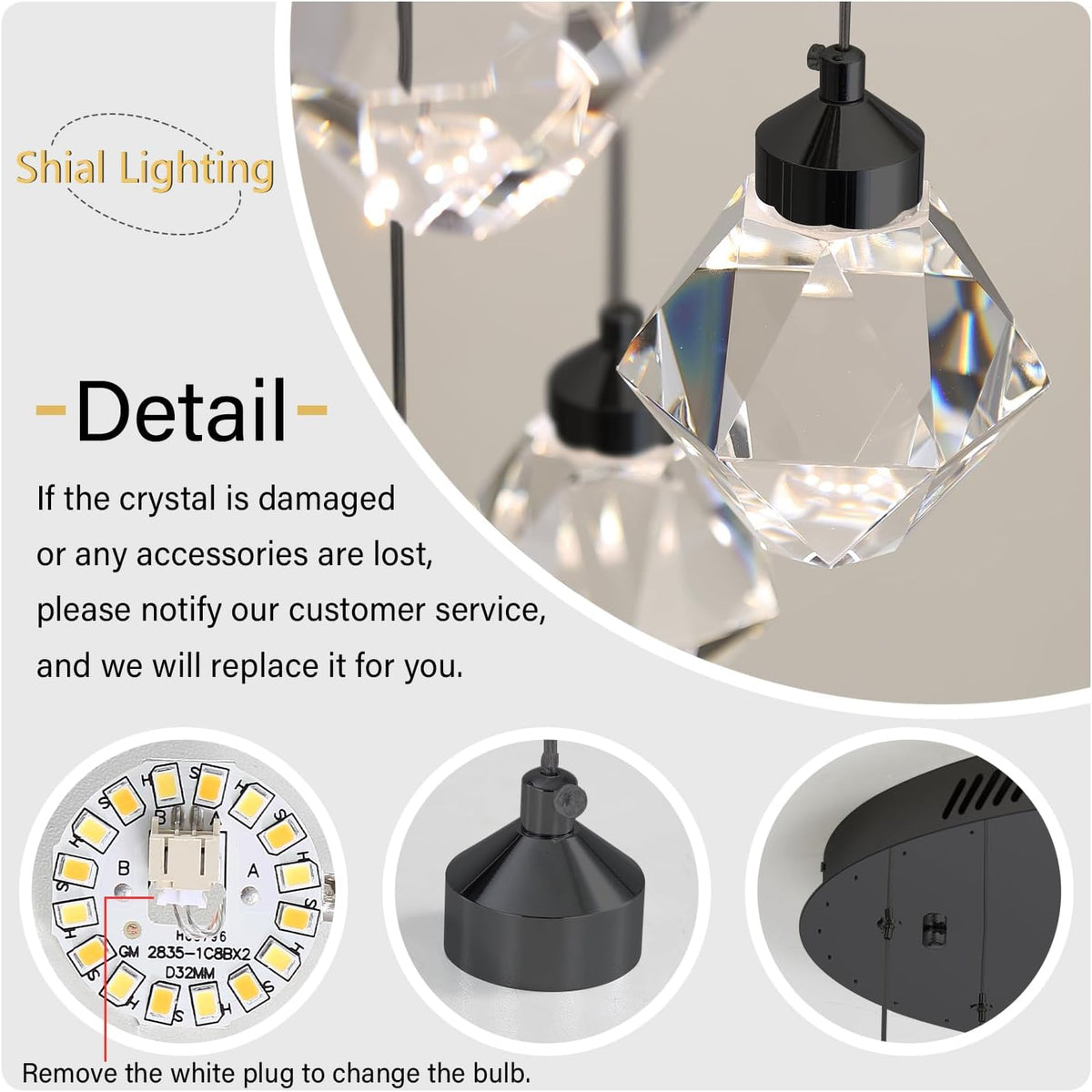 H142 Large Modern Black Crystal Chandelier, 26-Light High Ceiling Pendant Light Fixture for Staircase, Living Room, Foyer, Entryway