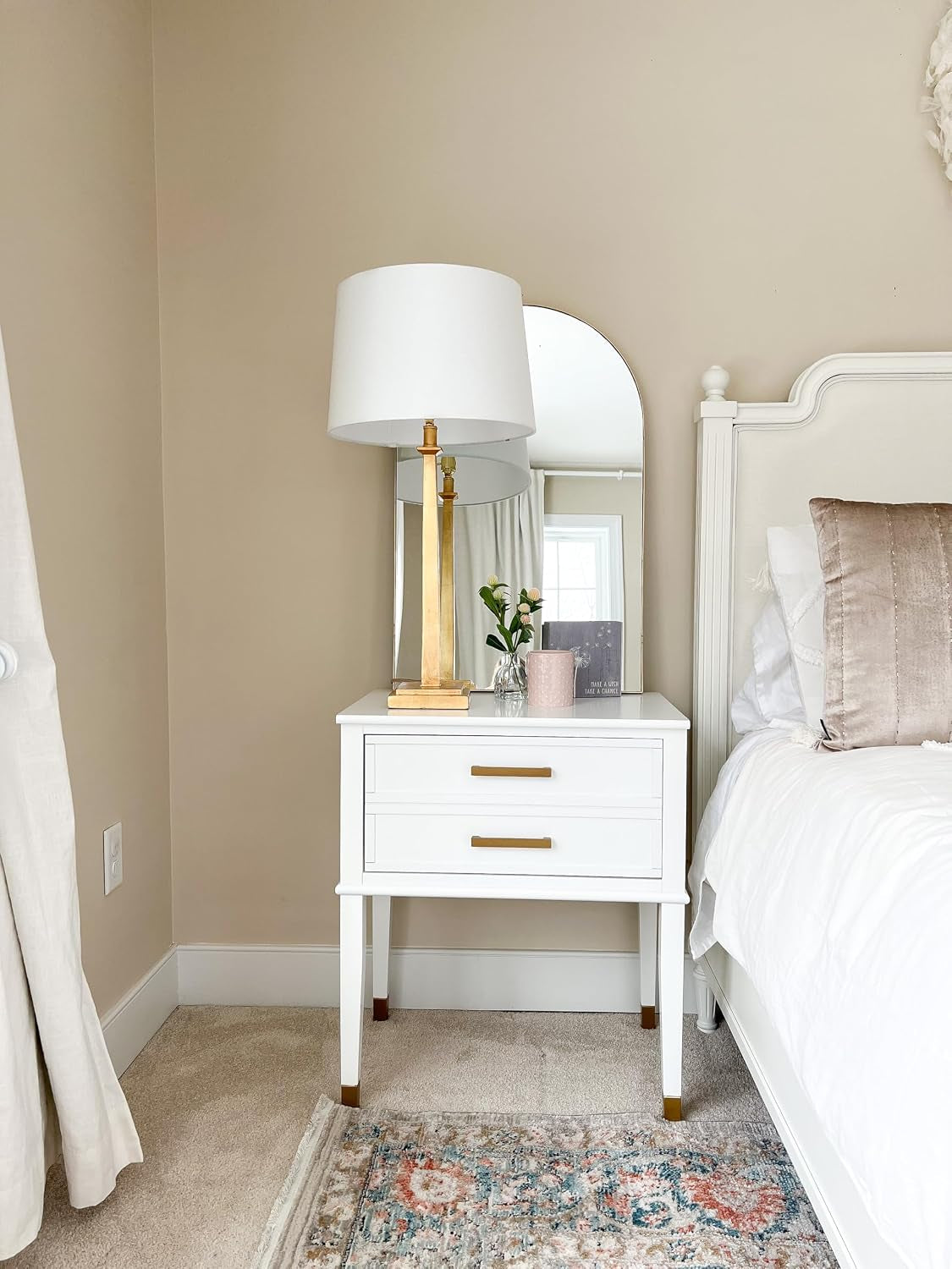 SAFAVIEH Andino Table Lamp Set of 2, 31.5" Glam Gold/White TBL4024A-SET2