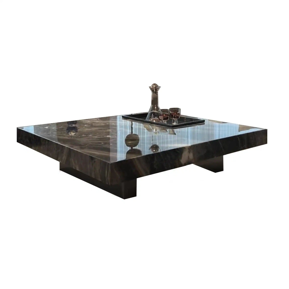 Light Luxury Sintered Stone Square Coffee Table
