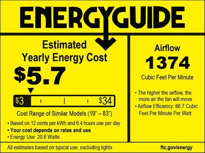 23-FD-245-322 Janus Luxe LED Chandelier Ceiling Fan with Light and Remote, Crystal Drum Fandelier with 6-Light 48 Total Watts, 10" H X 23" W, Matte Black