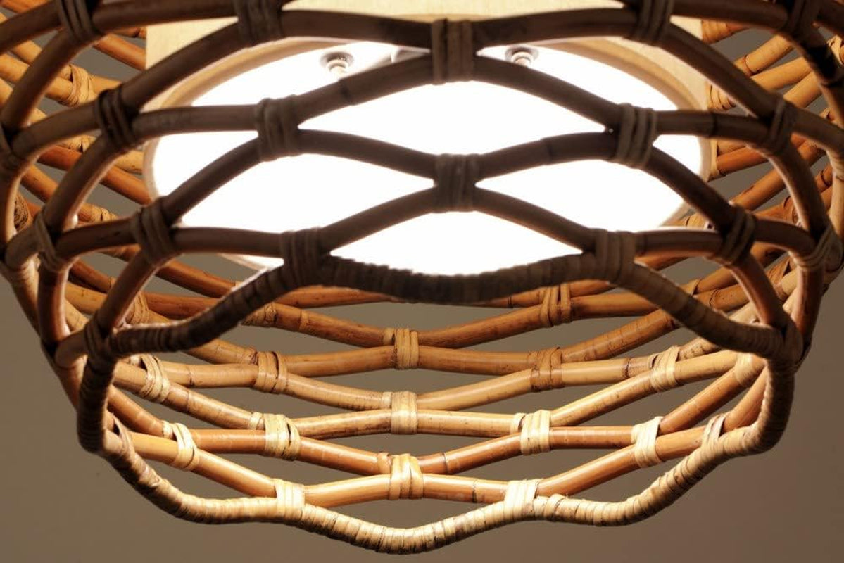 Balboa 1-Light Wall Sconce | Textured Bronze Finish | Made of Hand-Worked Iron & Natural Woven | 10.25" W X 14.5" H Profile | Rattan Shade | B6741-TBZ