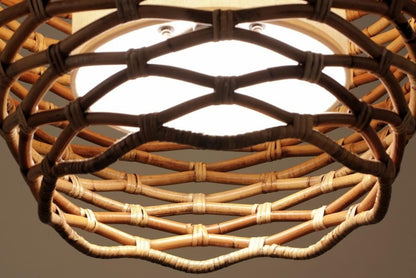 Balboa 1-Light Wall Sconce | Textured Bronze Finish | Made of Hand-Worked Iron & Natural Woven | 10.25" W X 14.5" H Profile | Rattan Shade | B6741-TBZ
