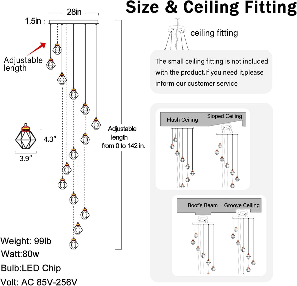 H142In Foyer Chandelier Big Chandeliers for High Ceiling Gold Pendant Light Fixture 26-Lights Crystal Chandelier Lighting Fixture for Living Room Staircase Villa