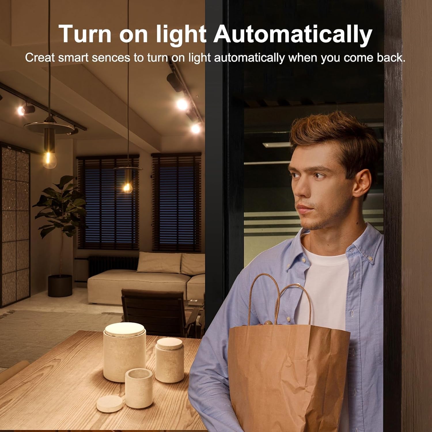 Wifi Motion Sensor, Smart Motion Detector for Home Security, Wireless Motion Sensor App Remote Monitor, Voice Command Compatible with Alexa. 1 Pack