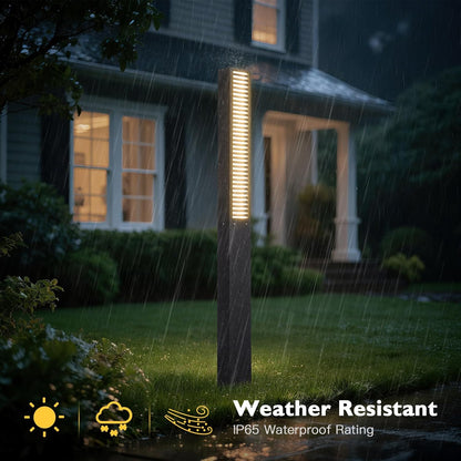 Landscape Path Lights, 71" Outdoor Pathway Lights, 3000K Bollard Light, IP65 Waterproof Commercial Pathway Lighting, Bollards Light Path Led Wired for Lawn Garden Driveway Walkway