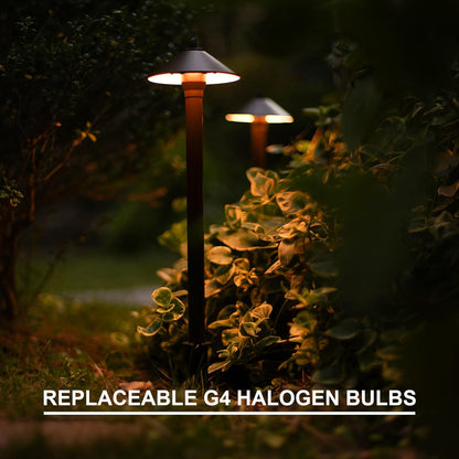 Landscape Lighting Outdoor Low Voltage Landscape Lighting Kits 8PK Pathway Lights Wired 10W 25 Lumen 2700K Warm White Metal 12V Bronze Electric Sidewalk Walkway Lights with Cable Connectors