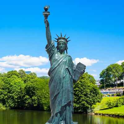 Bronze Statue of Liberty Figurine Lady Freedom Sculpture Decor