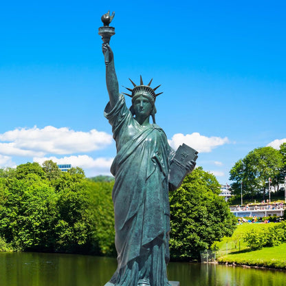 Bronze Statue of Liberty Figurine Lady Freedom Sculpture Decor