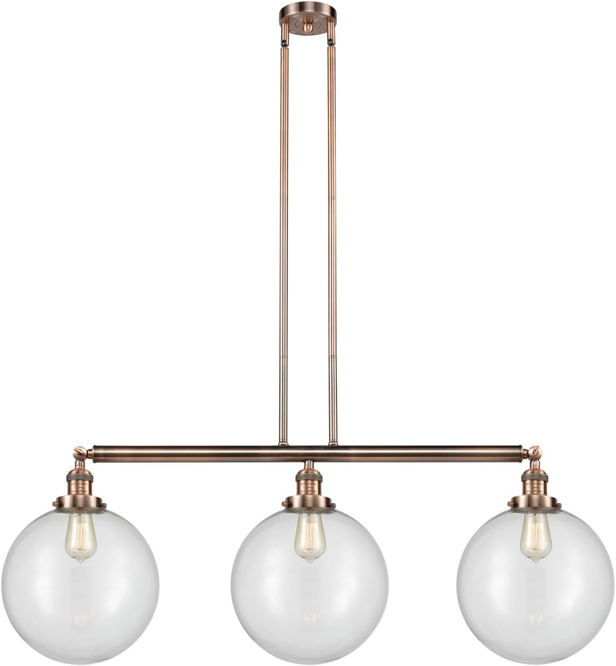 Lighting 213-AC-G202-12-LED Xx-Large Beacon 3 Light Island Light, Antique Copper