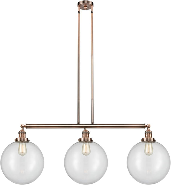 Lighting 213-AC-G202-12-LED Xx-Large Beacon 3 Light Island Light, Antique Copper