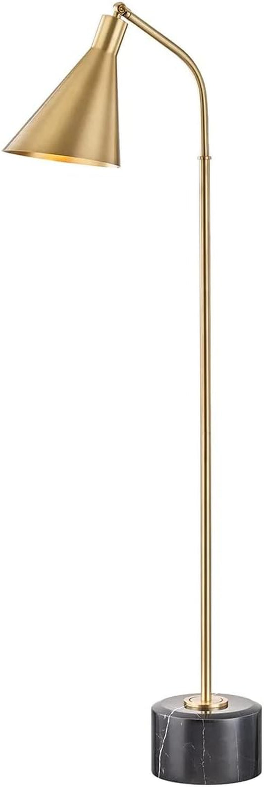 Stanton 1-Light Floor Lamp | Aged Brass Finish | Made of Steel & Natural Stone | Damp-Rated for Bathroom Use | 54" Overall Height | L1346-AGB