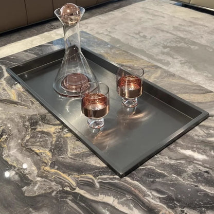 Light Luxury Sintered Stone Square Coffee Table