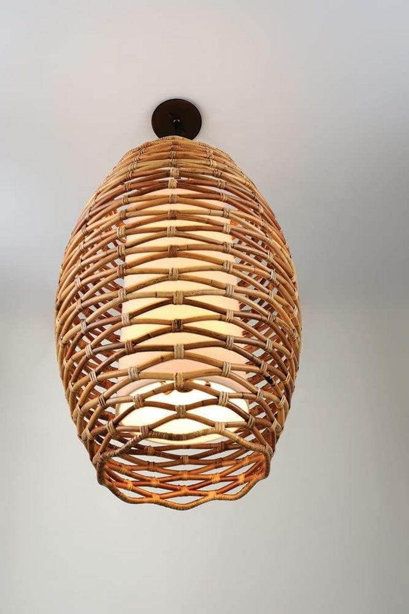 Balboa 1-Light Wall Sconce | Textured Bronze Finish | Made of Hand-Worked Iron & Natural Woven | 10.25" W X 14.5" H Profile | Rattan Shade | B6741-TBZ
