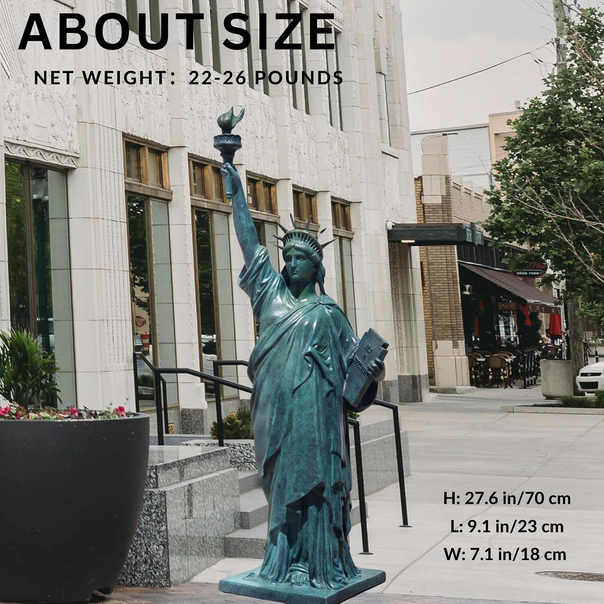 Bronze Statue of Liberty Figurine Lady Freedom Sculpture Decor