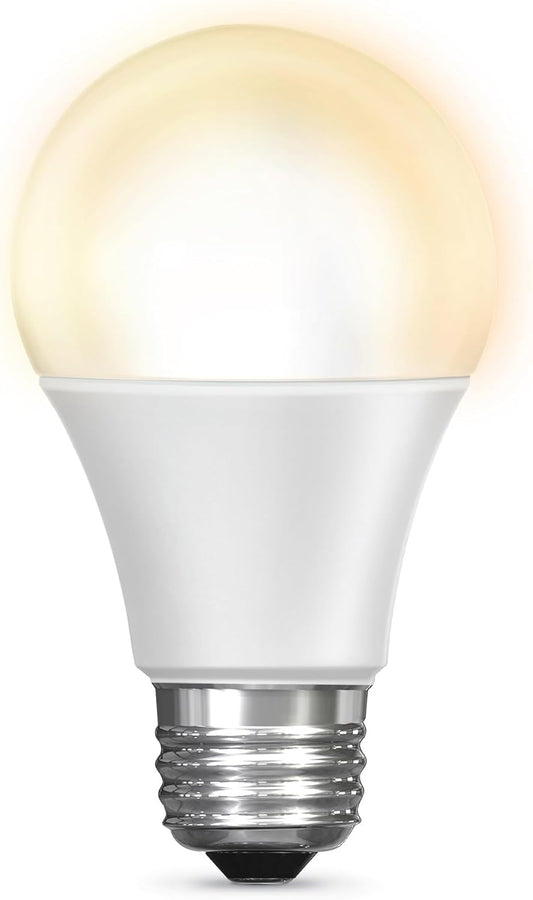 OM60/927CA/AG 60W Equivalent Wifi Dimmable, No Hub Required, Alexa Google Assistant A19 Smart LED Light Bulb, 4.4" H X 2.3" D, 2700K Soft White
