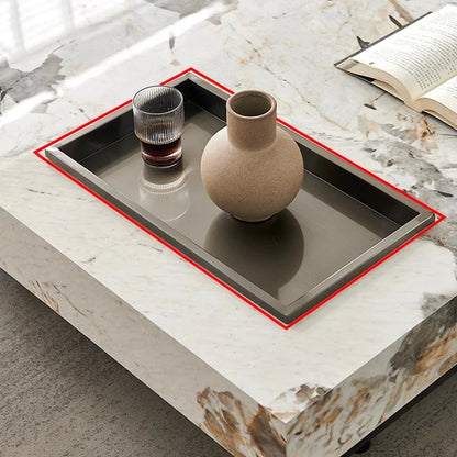 Light Luxury Sintered Stone Square Coffee Table
