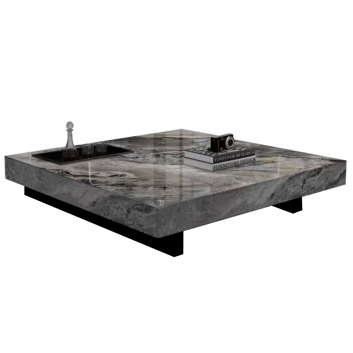Light Luxury Sintered Stone Square Coffee Table