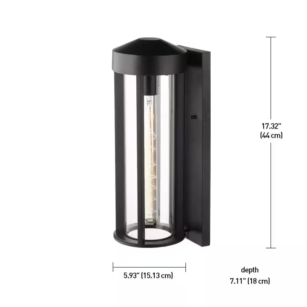 Beckham Black Rustic Indoor/Outdoor 1-Light Wall Sconce