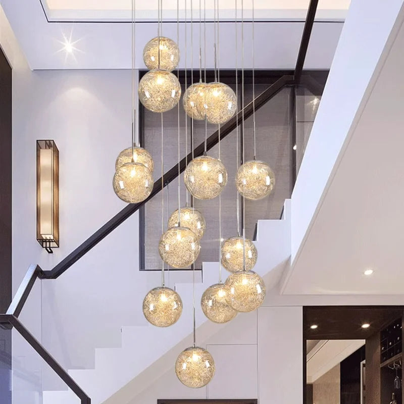 Modern Home Decoration Led Lights, Stair Chandelier, Living Room Chandelier, Glass Chandelier, Indoor Lighting