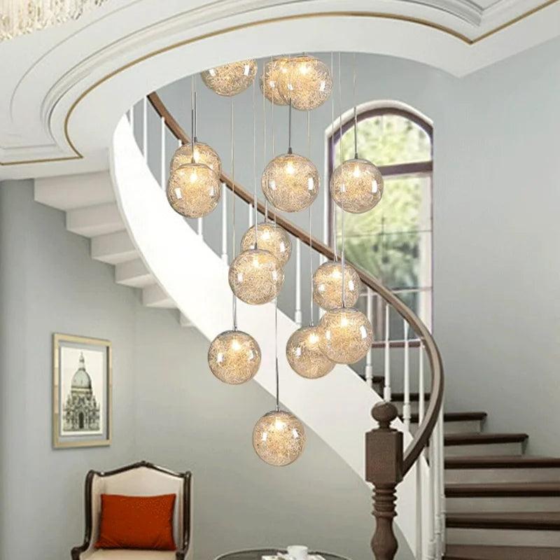 Modern Home Decoration Led Lights, Stair Chandelier, Living Room Chandelier, Glass Chandelier, Indoor Lighting