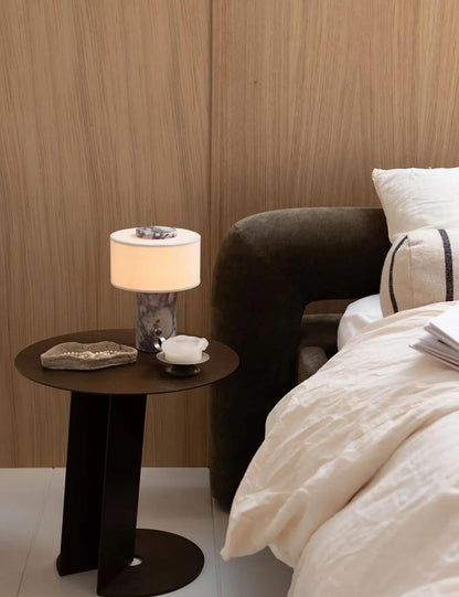 Marble Lamp, Stone Table Lamps Rechargeable Modern Decorative Touch Dimmable Cordless Luxury Design Bedside Lamp for Home Decor, Bedroom, Living Room & Office (Rechargeable Calacatta Viola Lamp)