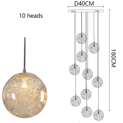 Modern Home Decoration Led Lights, Stair Chandelier, Living Room Chandelier, Glass Chandelier, Indoor Lighting