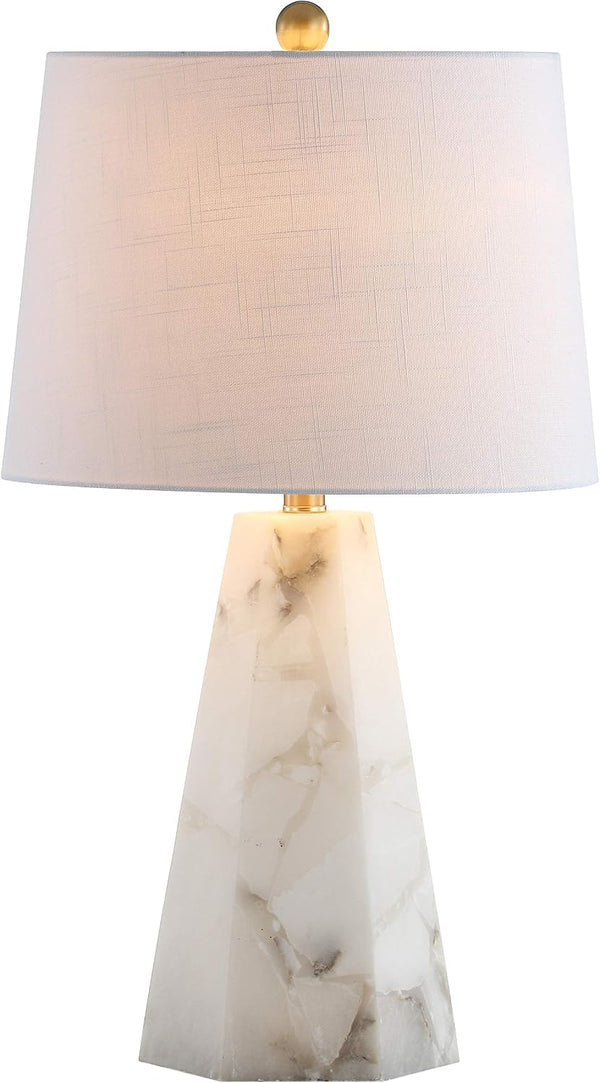 Xio Table Lamp Alabaster Metal 25.5", Natural/Brass Gold