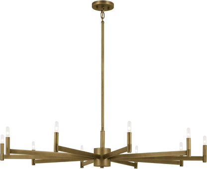 Erzo 48" 8-Light Chandelier, Natural Brass, 52613NBR